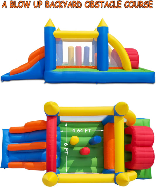 Château gonflable pour enfants avec parcours d'obstacles gonflable