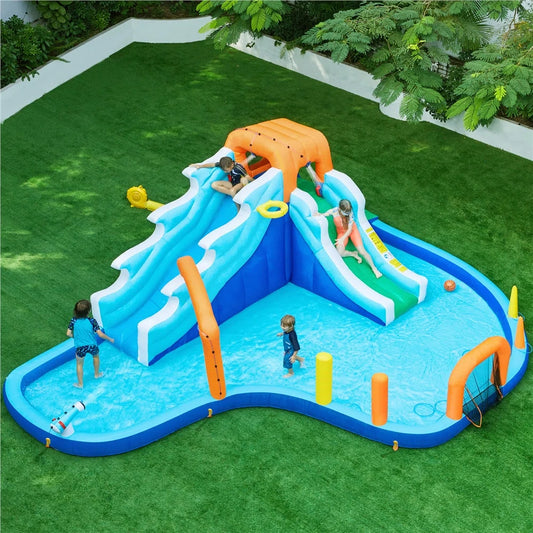 Toboggan Aquatique Yaheetech 20 × 15 pi – Pour Enfants de 3 à 10 ans | FunFlab