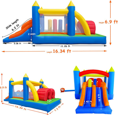 Château gonflable pour enfants avec parcours d'obstacles gonflable