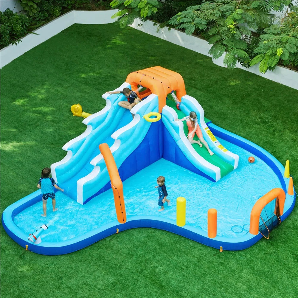 Toboggan Aquatique Yaheetech 20 × 15 pi – Pour Enfants de 3 à 10 ans | FunFlab