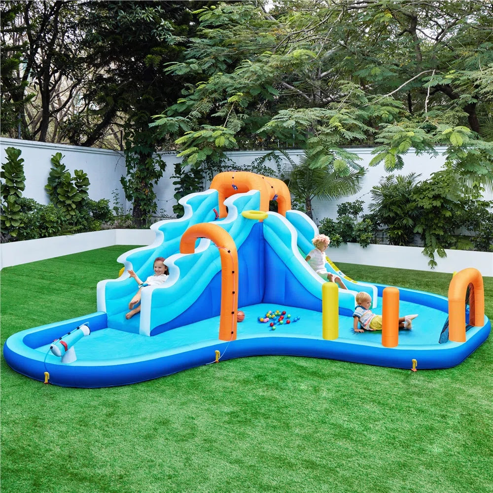 Toboggan Aquatique Yaheetech 20 × 15 pi – Pour Enfants de 3 à 10 ans | FunFlab